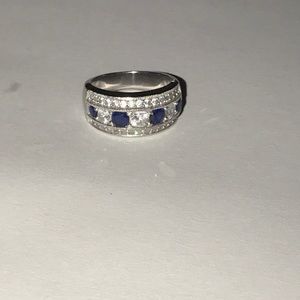 Sterling silver and diamonique ring